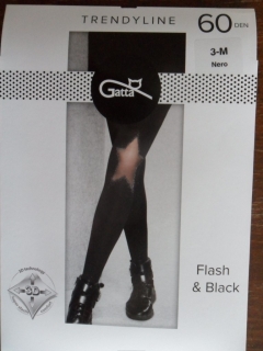 Gatta Flash&black 01 60 den Punčochové kalhoty nero-černé