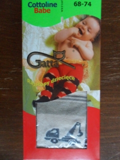 Dětské vzorované punčochové kalhoty Gatta béžové 68-74