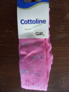 Dětské vzorované punčochové kalhoty Gatta růžové s kytičkami 68-74