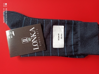 DOZMIN- pánské ponožky LONKA tmavě modré 39-42 (26-28)  