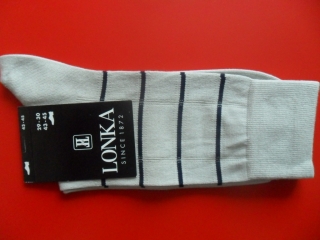 D1REBEKA- pánské ponožky LONKA světle šedé 43-45 (29-30) 