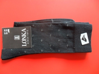 DEKET 7- pánské ponožky LONKA černé 41-42 (27-28) 