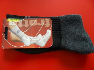 FROTE SPORT-pánské froté ponožky SAWA tmavě šedá s modrou 41-42 (27-28) 