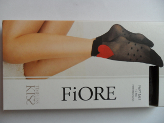 Fiore Fairy tale 15 den G1125 Ponožky black-red uni