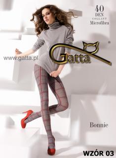 BONNIE 03 40den-punčochové kalhoty Gatta nero-violet(černofialové) 3-M