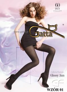 GLOSSY ANN 01 60den-punčochové kalhoty Gatta nero-černé
