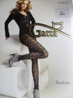 NICOLETTE 01 50den-punčochové kalhoty Gatta nero-černé 4-L