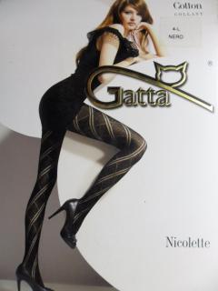 NICOLETTE 06 50den-punčochové kalhoty Gatta nero-černé 3-M