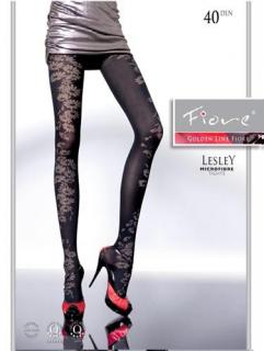 LESLEY 40den-punčochové kalhoty FIORE grafit-šedé 2-S